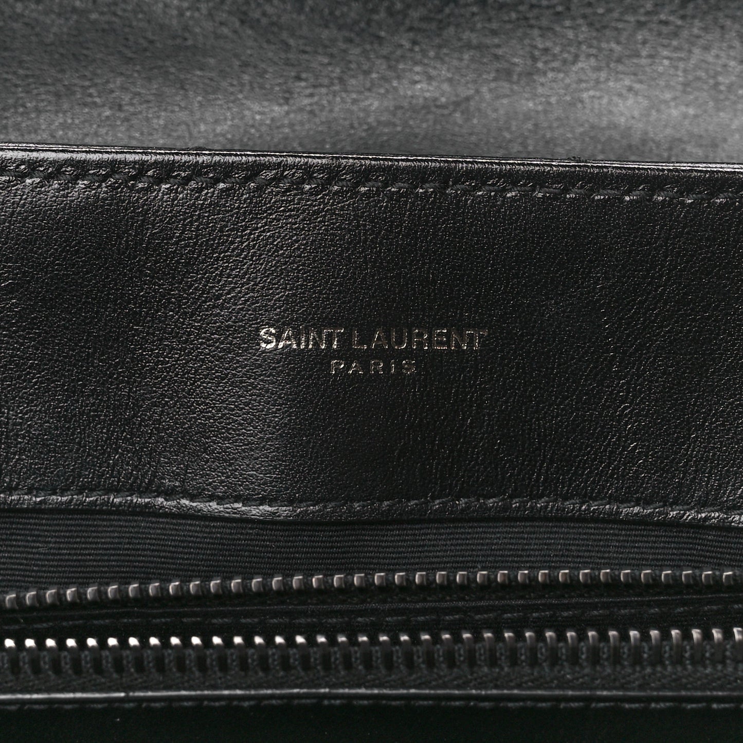 Calfskin Y Quilted Monogram Monochrome Medium Loulou Chain Satchel Black
