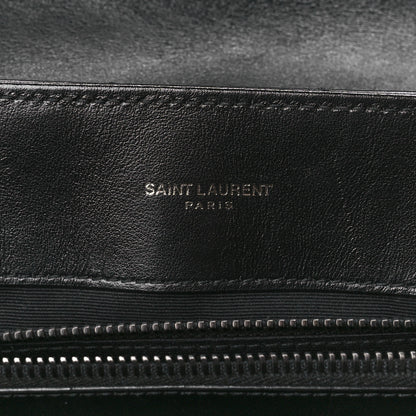 Saint Laurent Calfskin Y Quilted Monogram Monochrome Medium Loulou Chain Satchel Black 6 of 12