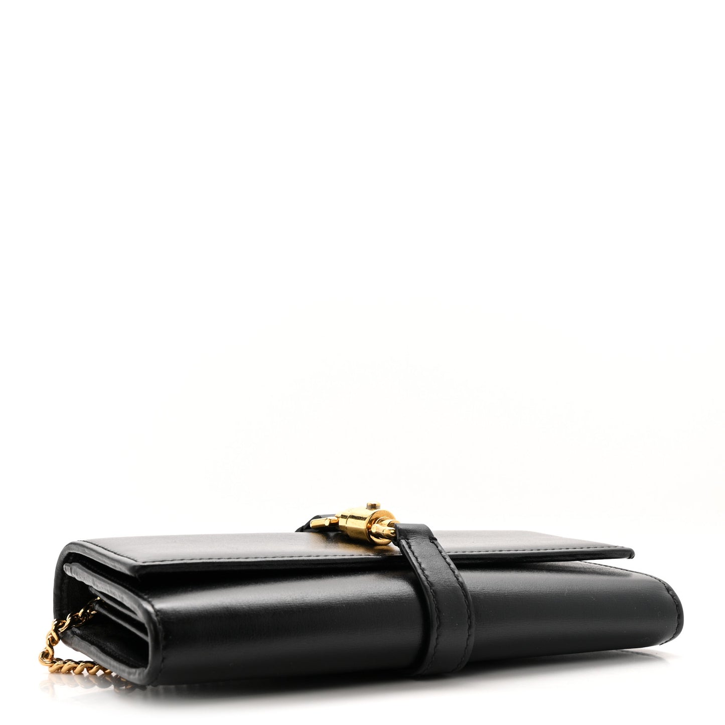 Calfskin Jackie 1961 Chain Wallet Black