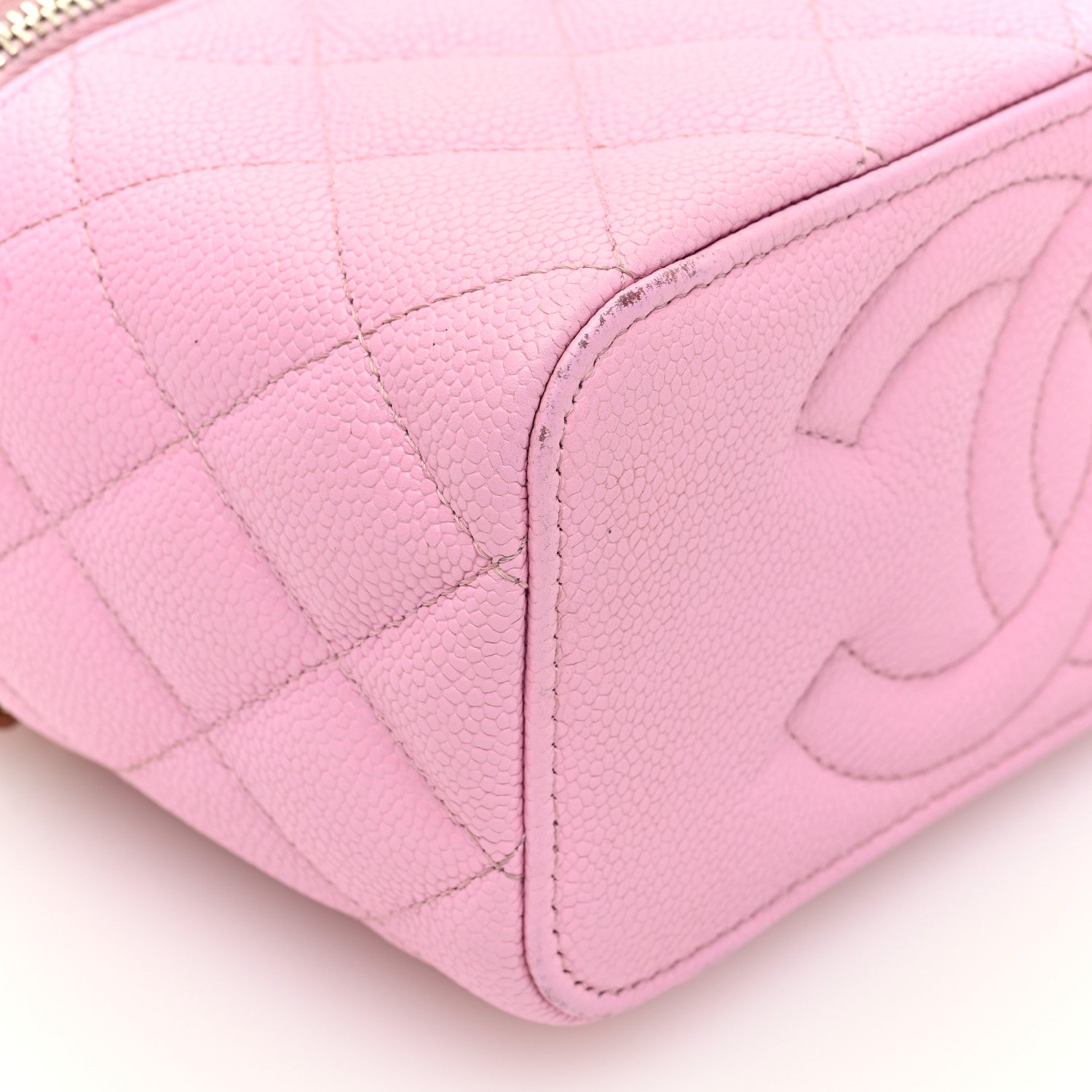 Chanel Caviar Quilted Sweetheart Vanity Case Pink 10 of 11