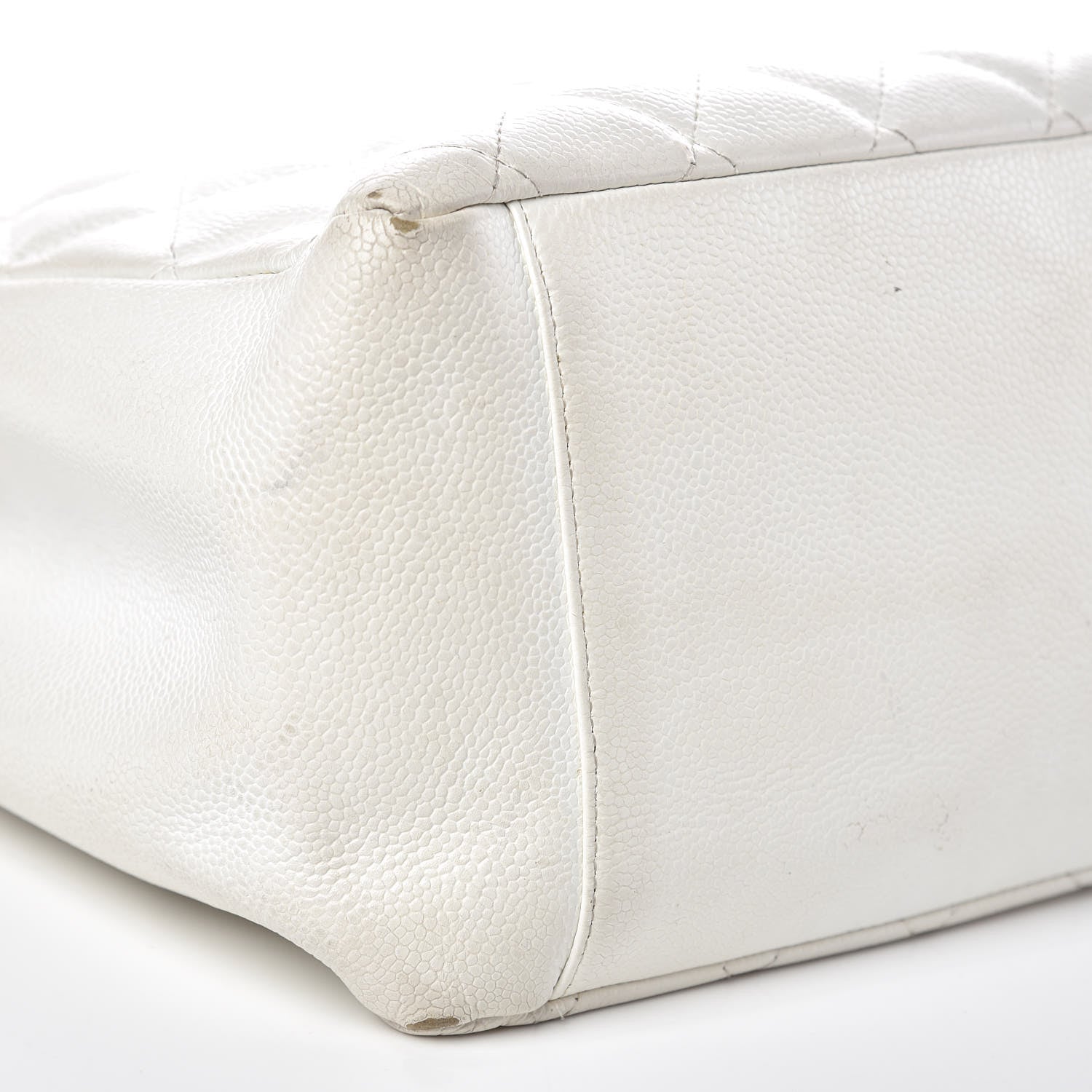 Chanel Caviar Quilted Grand Shopping Tote GST White 7 of 27
