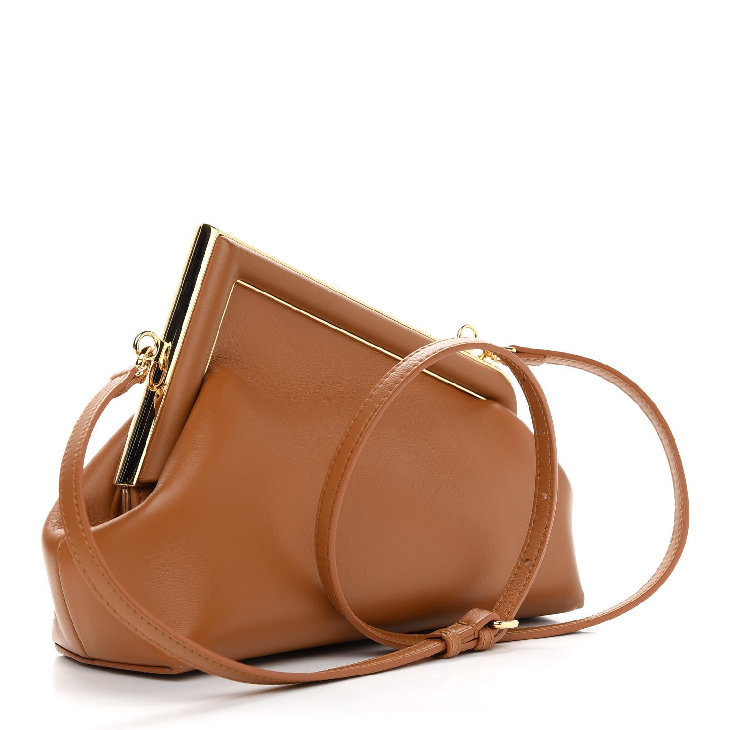 Fendi Shiny Nappa Small Fendi First Caramello 3 of 9
