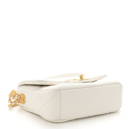 Chanel Caviar Quilted Small Twist Your Buttons Flap White 4 of 11