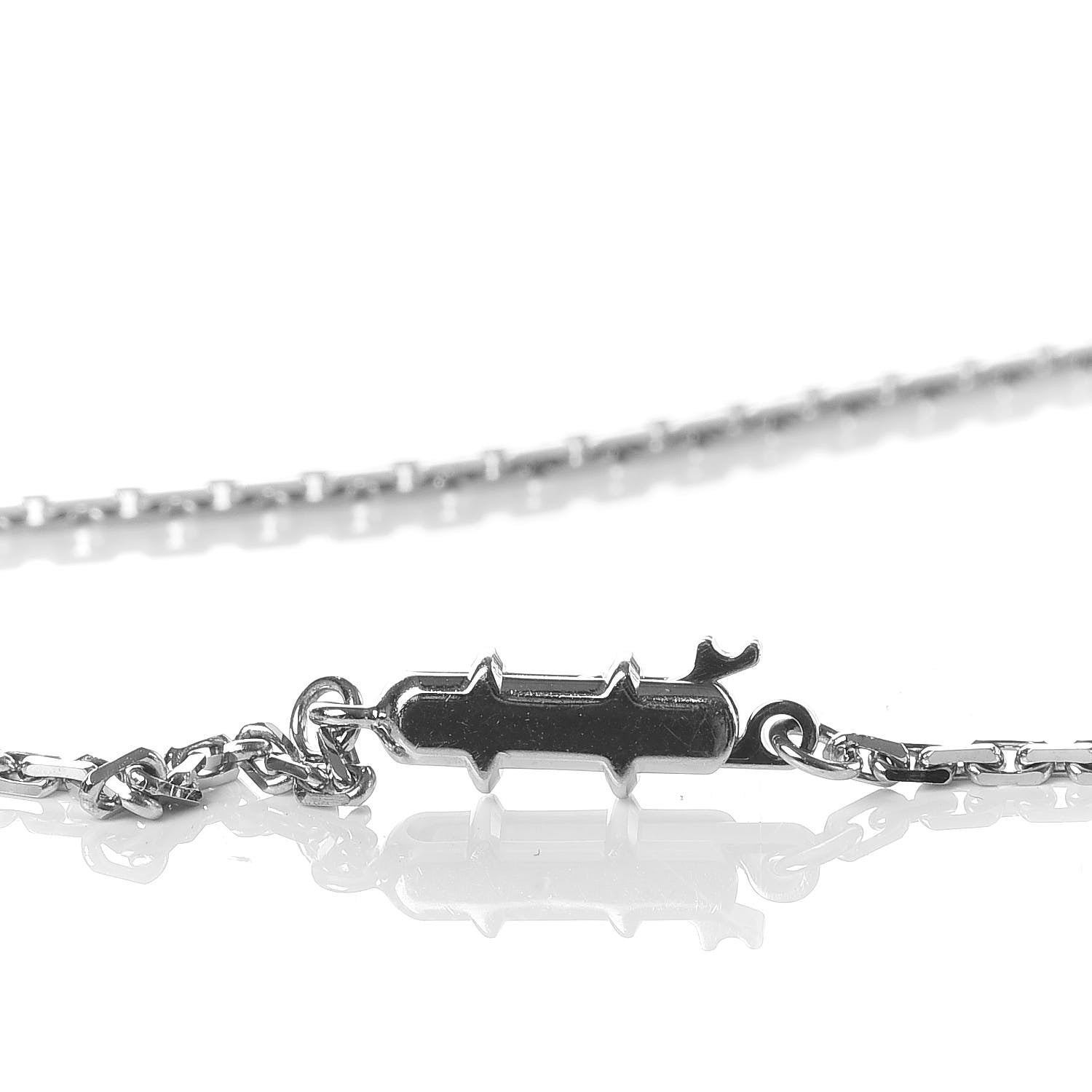 Cartier 18K White Gold Diamond LOVE Paved Necklace 5 of 8
