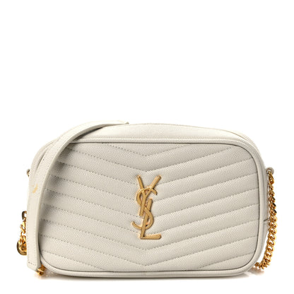 Saint Laurent Grain De Poudre Matelasse Monogram Mini Lou Camera Bag Granite 1 of 11