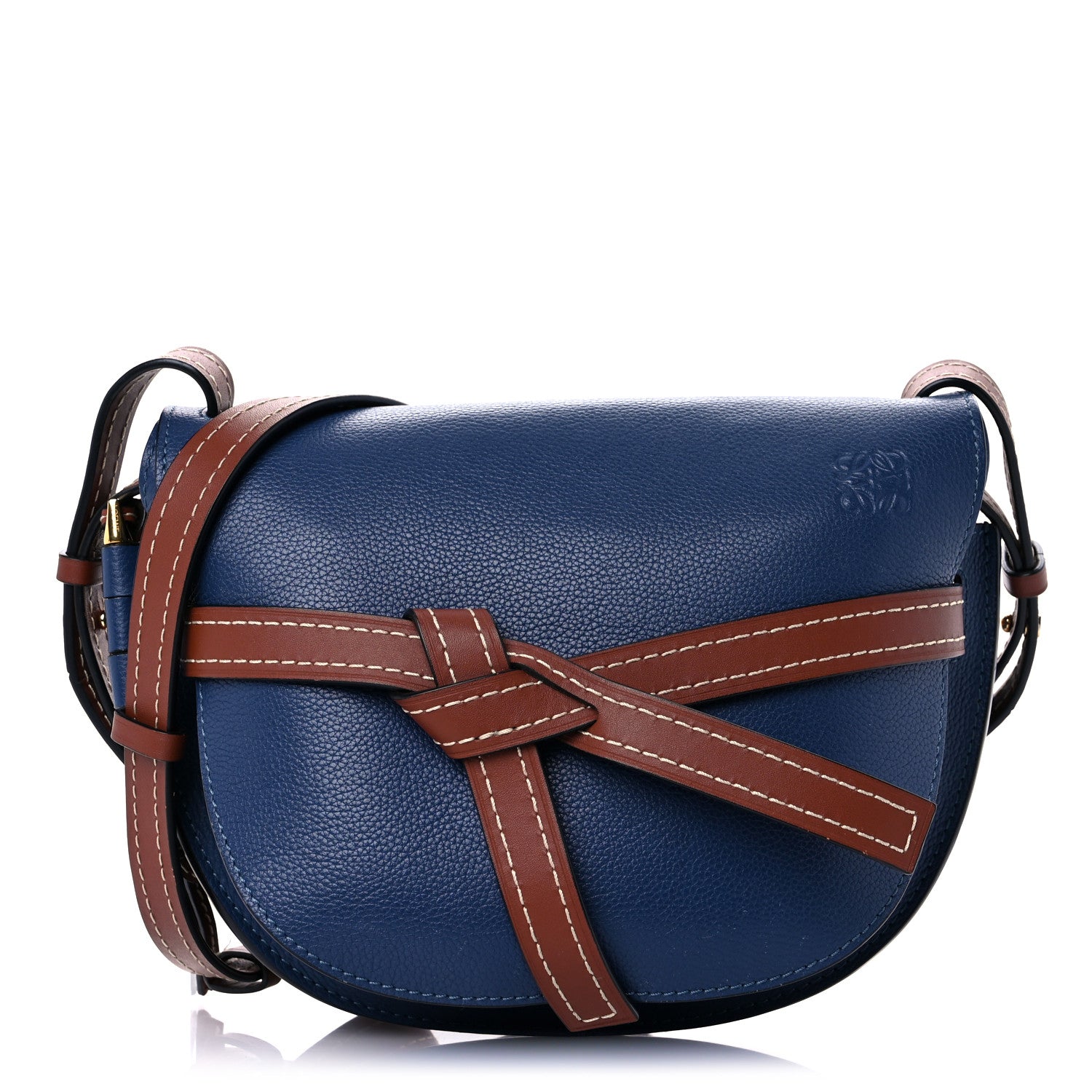 Loewe Grained Calfskin Small Gate Crossbody Bag Varsity Pecan 1 of 13