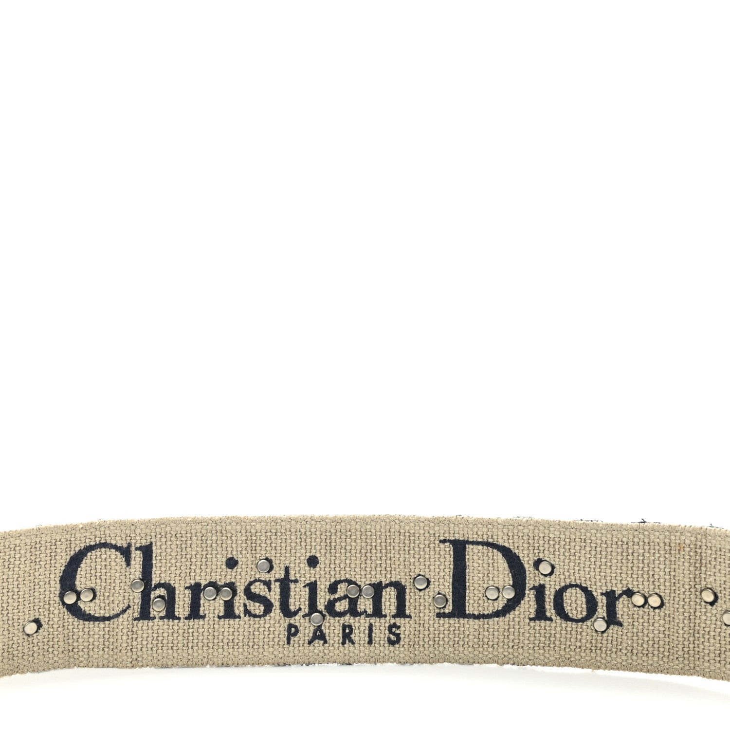 Christian Dior Oblique Studded Shoulder Strap Blue 4 of 5