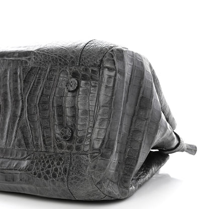 Nancy Gonzalez Crocodile Top Handle Satchel Dark Grey 12 of 13
