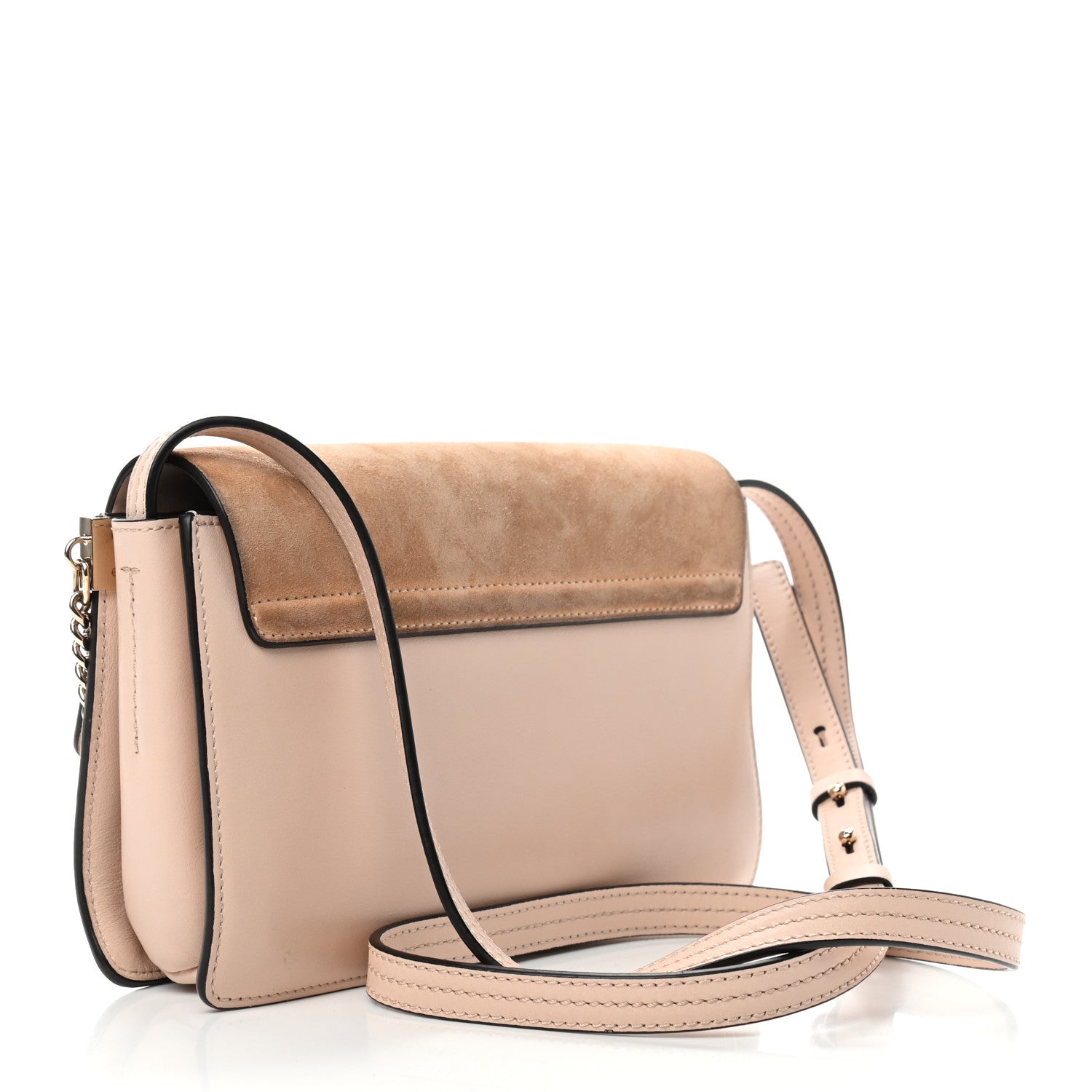 Chloe Suede Calfskin Small Faye Shoulder Bag Cement Pink 2 of 10