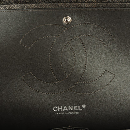 Chanel Iridescent Caviar Quilted Jumbo Double Flap Dark Silver 6 of 7