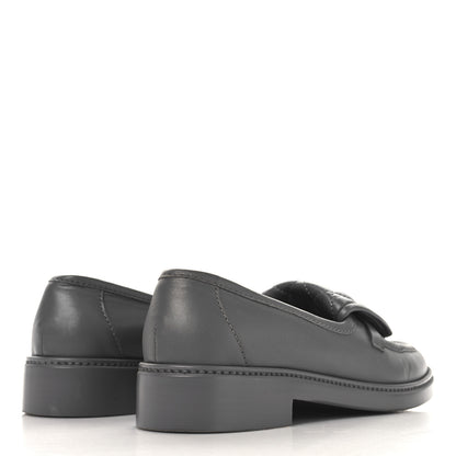 Chanel Lambskin Quilted CC Turnlock Loafers 40.5 Grey 5 of 9
