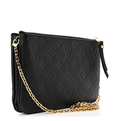 Louis Vuitton Empreinte Double Zip Pochette Black 3 of 11