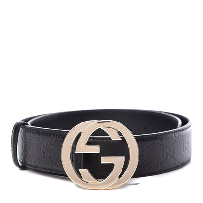 Gucci Guccissima Interlocking G 40mm Belt 85 34 Black 1 of 6