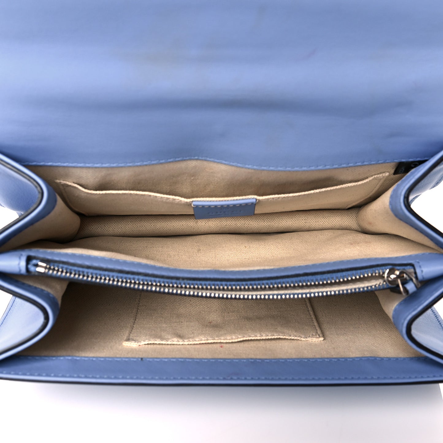 Calfskin Bamboo Web Embroidered Medium Dionysus Top Handle Bag Light Blue