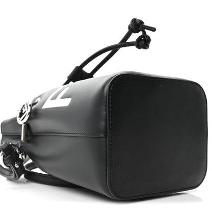 Fendi Vitello King F is Fendi Logo Embossed Mini Mon Tresor Bucket Bag Black 9 of 10
