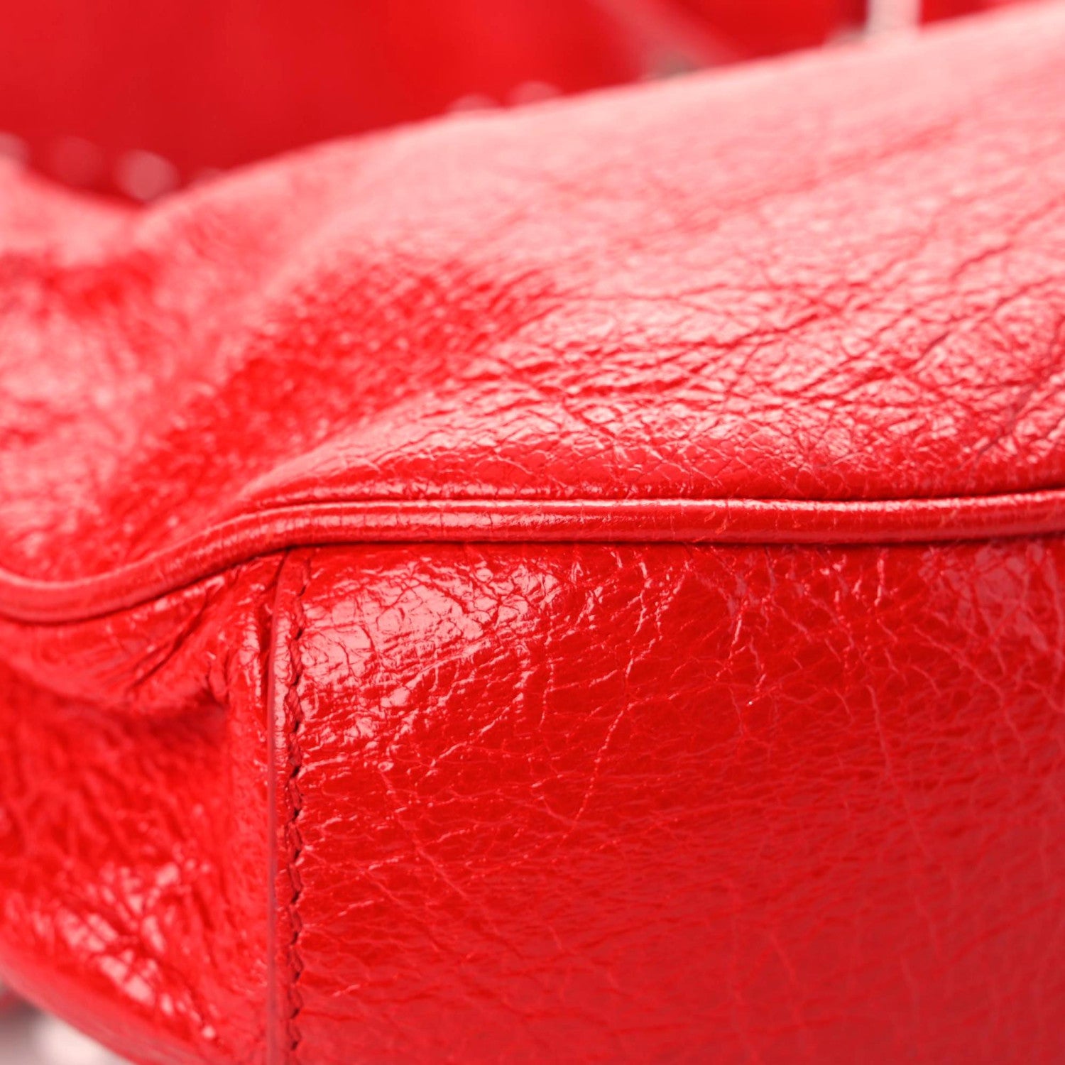 Balenciaga Agneau Arena Le Cagole Shoulder Bag XS Bright Red 9 of 13