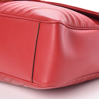 Gucci Calfskin Matelasse Large GG Marmont Shoulder Bag Hibiscus Red 9 of 9