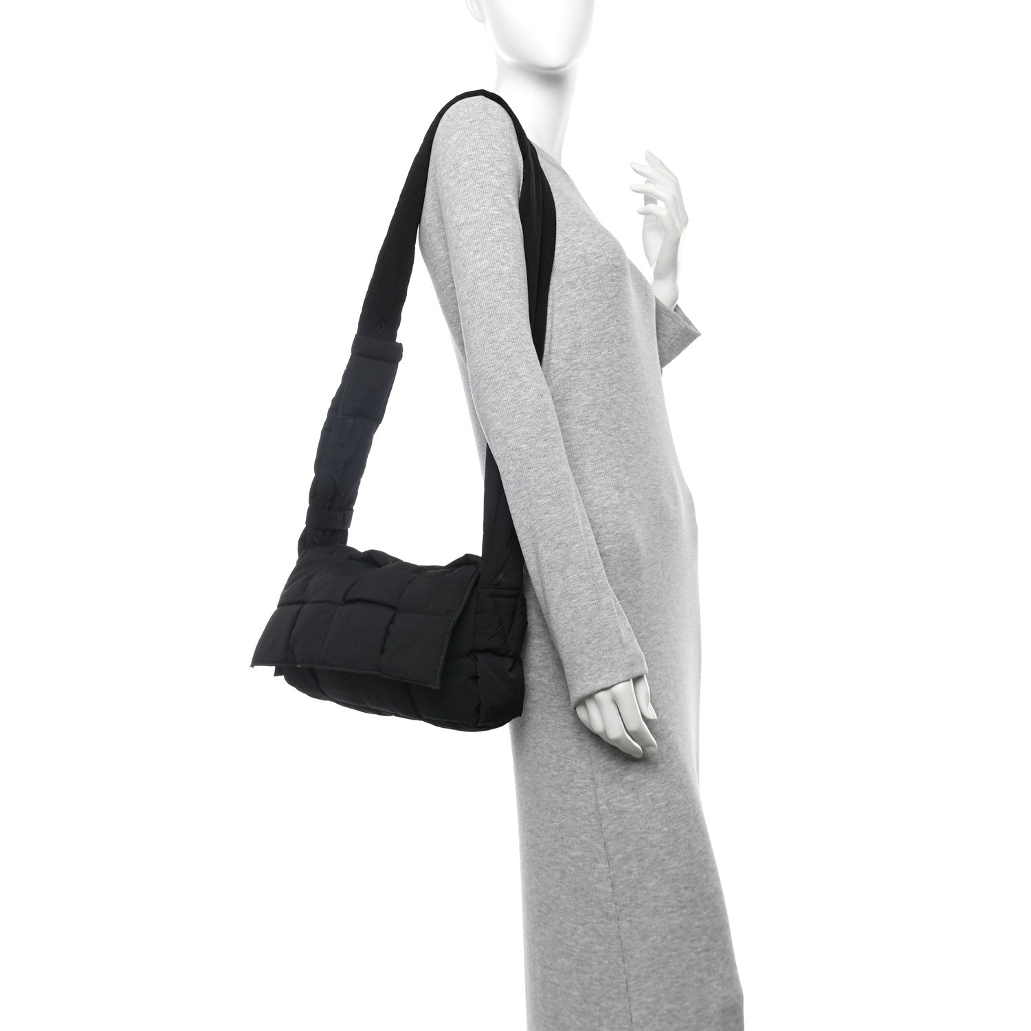 Bottega Veneta Nylon Intrecciato Padded Tech Cassette Bag Black 2 of 11