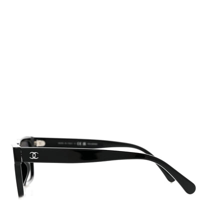 Chanel Acetate Polarized Square Sunglasses 5417-A Black 3 of 8