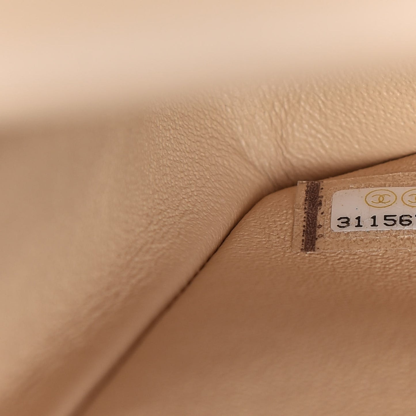 Caviar Quilted Medium Double Flap Beige