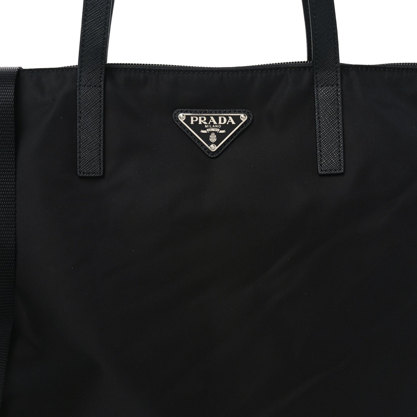 Tessuto Nylon Saffiano Tote Black