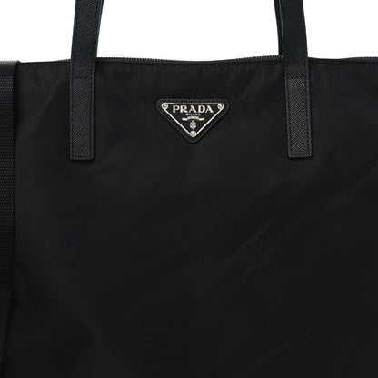 Prada Tessuto Nylon Saffiano Tote Black 7 of 9