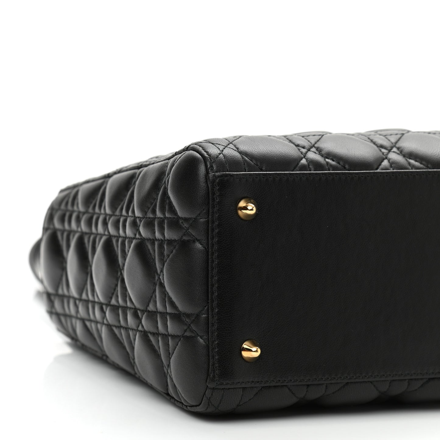 Lambskin Cannage Medium Lady Dior Black