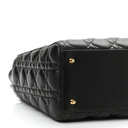 Christian Dior Lambskin Cannage Medium Lady Dior Black 8 of 9