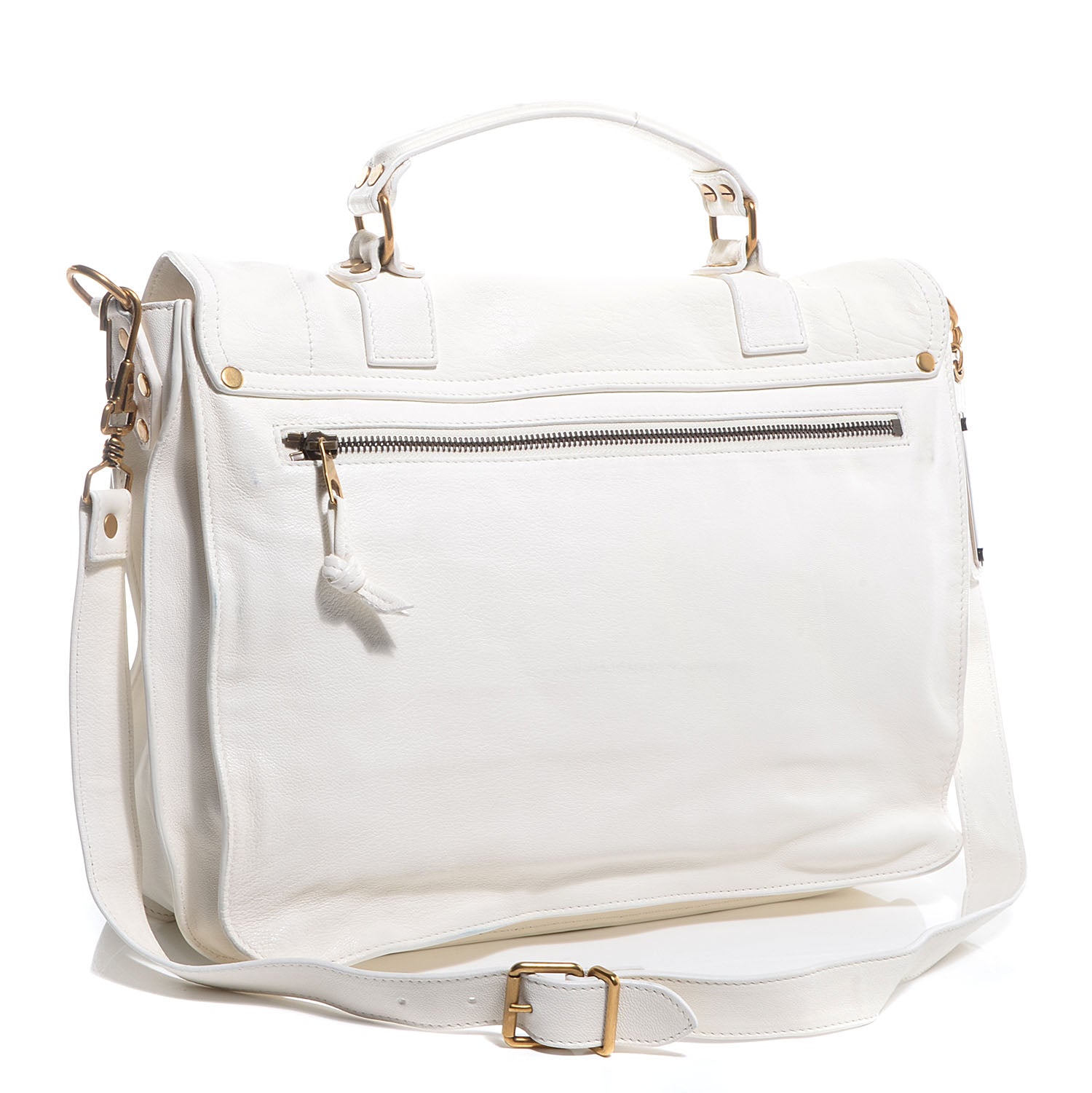 Proenza Schouler Lambskin PS1 Large Satchel White 8 of 15