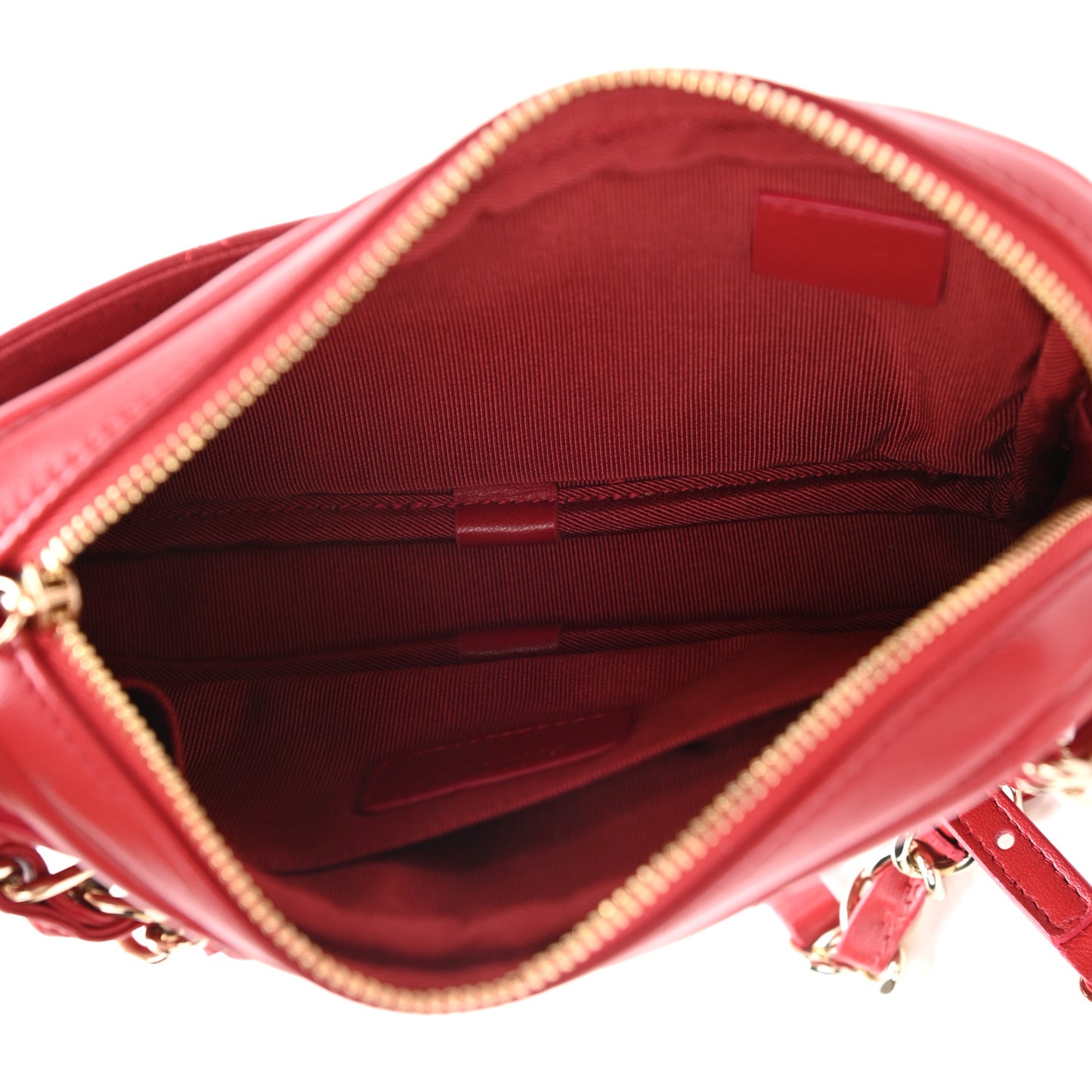 Lambskin Quilted Waist Bag Red