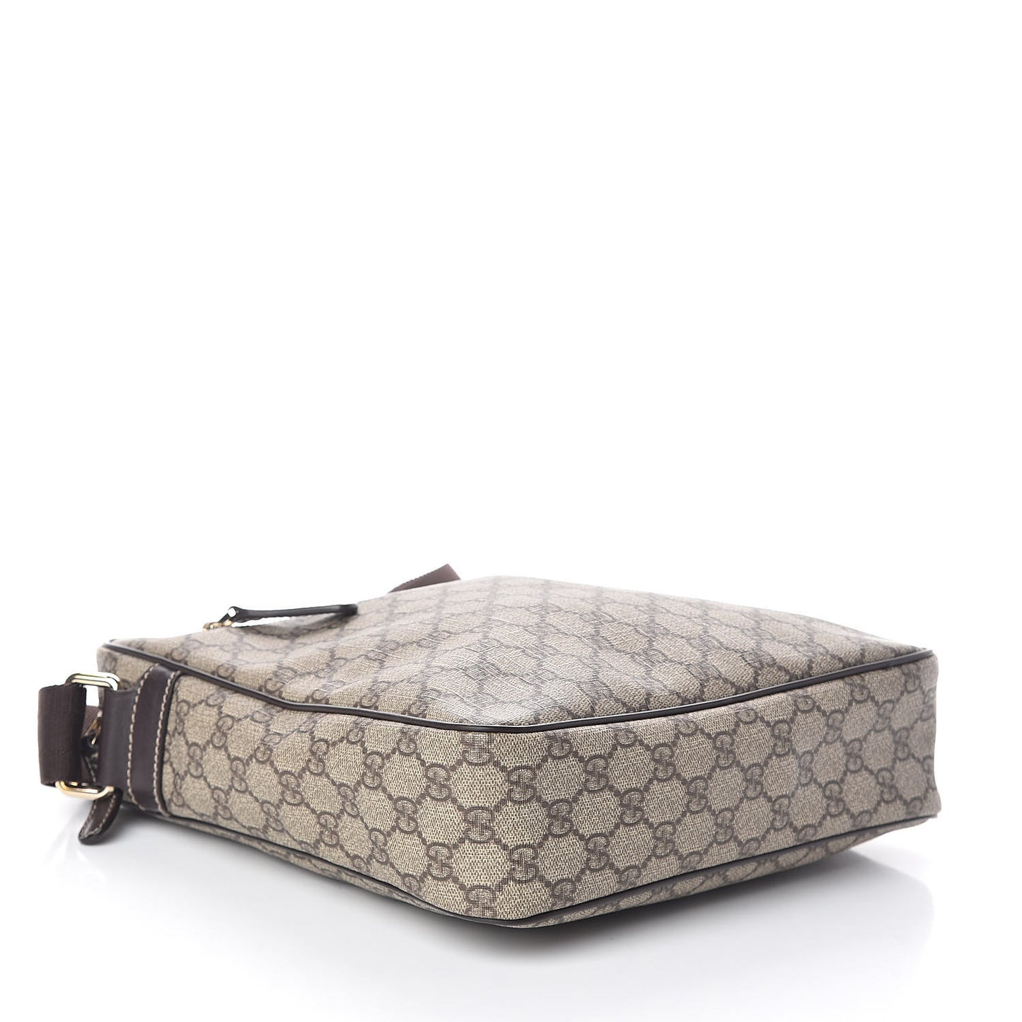 GG Plus Monogram Selleria Calfskin Medium Messenger Bag Beige Ebony Cocoa Dark Chocolate