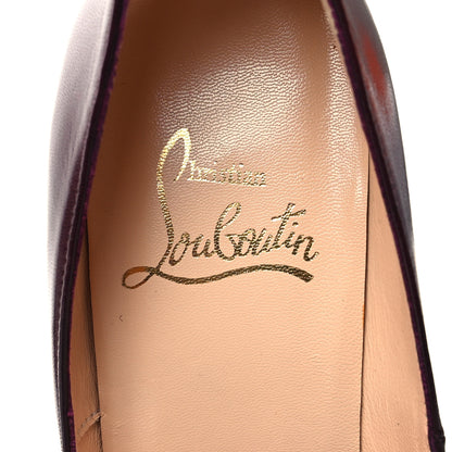 Christian Louboutin Shiny Nappa Simple 70 Pumps 37.5 Burgundy 7 of 8
