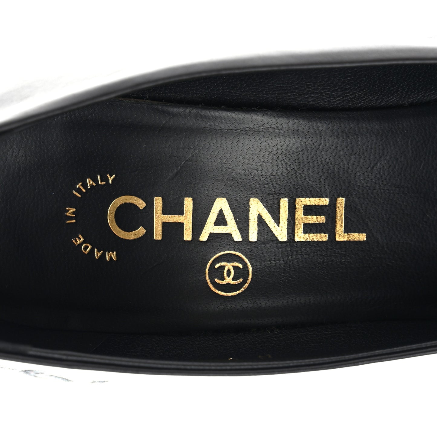 Calfskin Camellia High Pumps 35.5 Black Gold