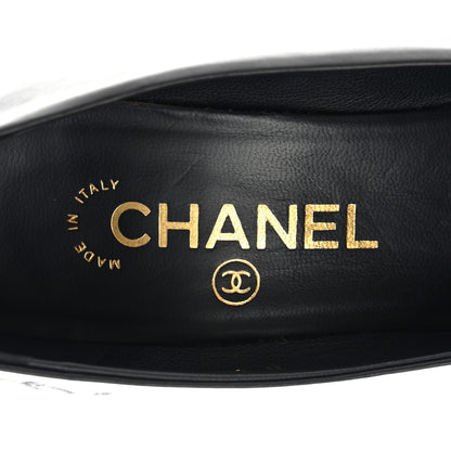 Chanel Calfskin Camellia High Pumps 35.5 Black Gold 7 of 10