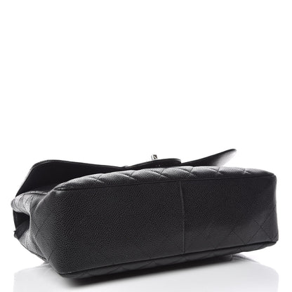 Chanel Caviar Quilted Jumbo Single Flap Black 4 of 23