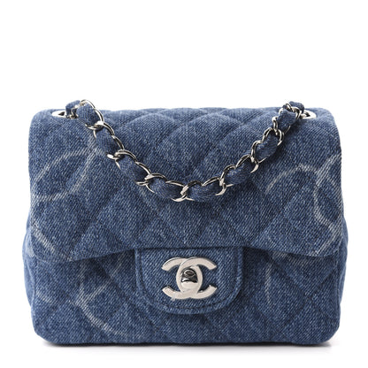 Chanel Denim CC Quilted Mini Square Flap Blue 1 of 11