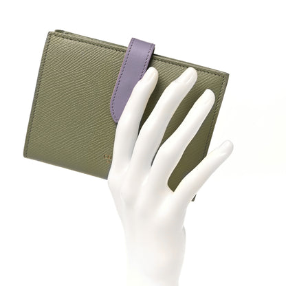 Celine Grained Calfskin Medium Multifunction Strap Wallet Sage Lilas 2 of 9