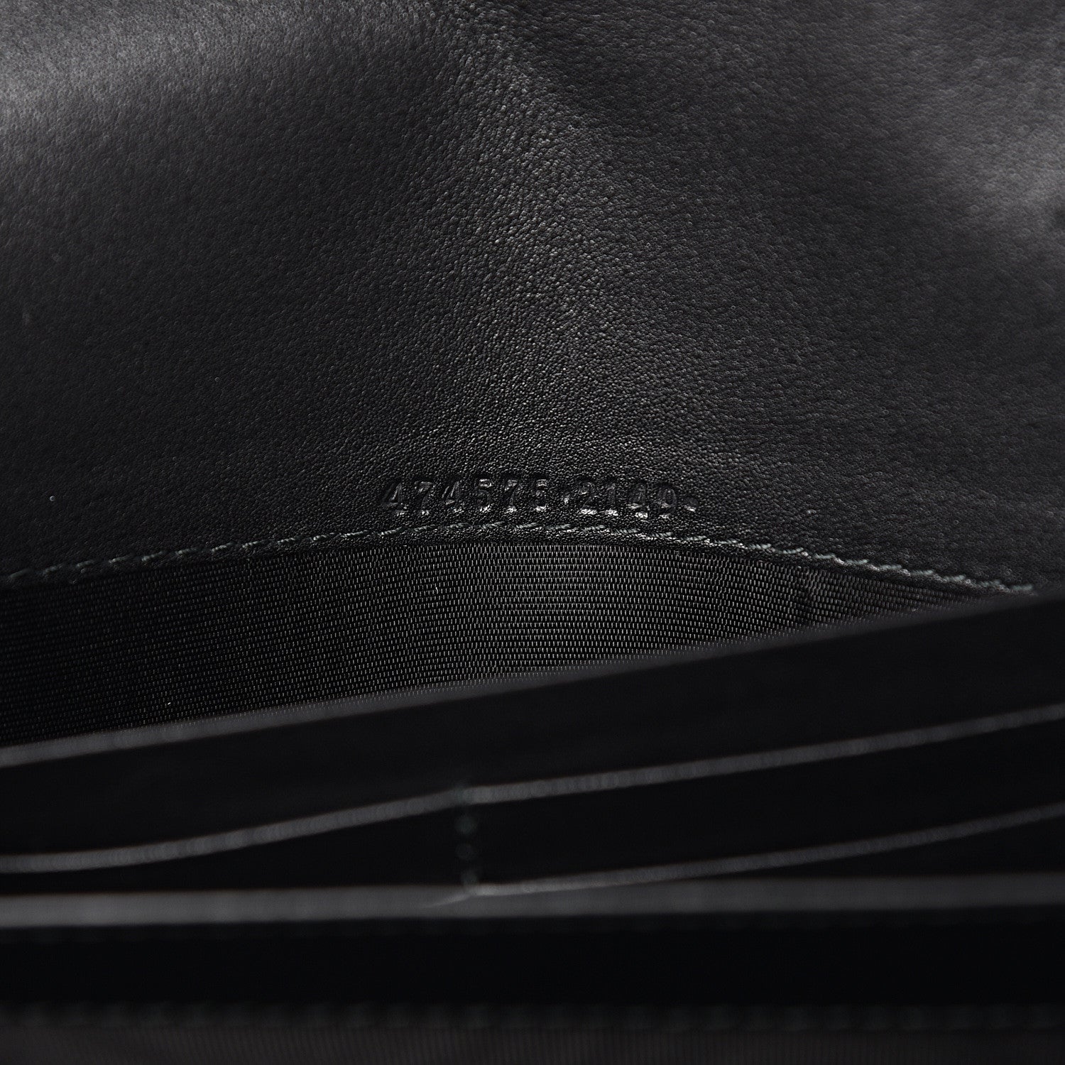 Gucci Calfskin Matelasse GG Marmont Chain Wallet Black 7 of 13