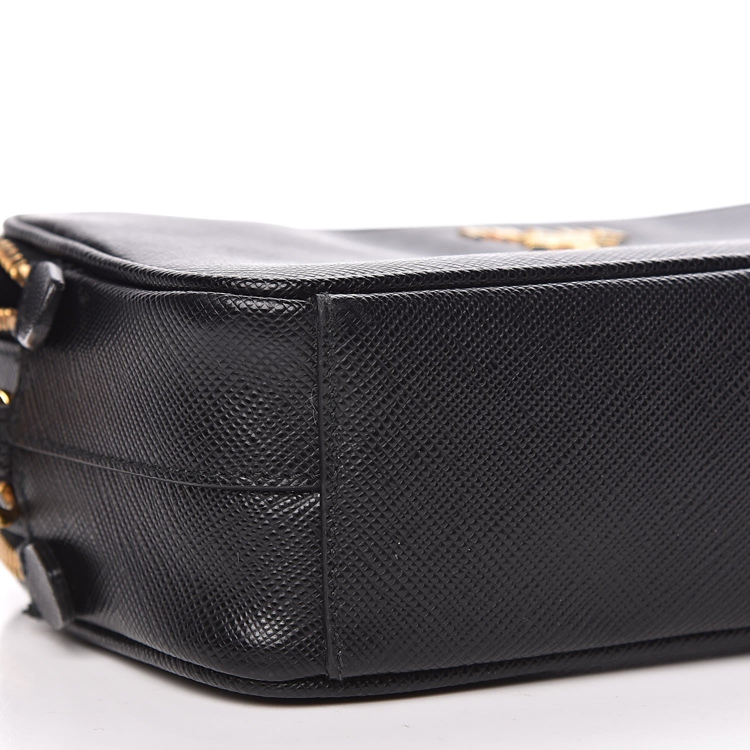 Prada Saffiano Mini Double Zip Crossbody Black 5 of 11