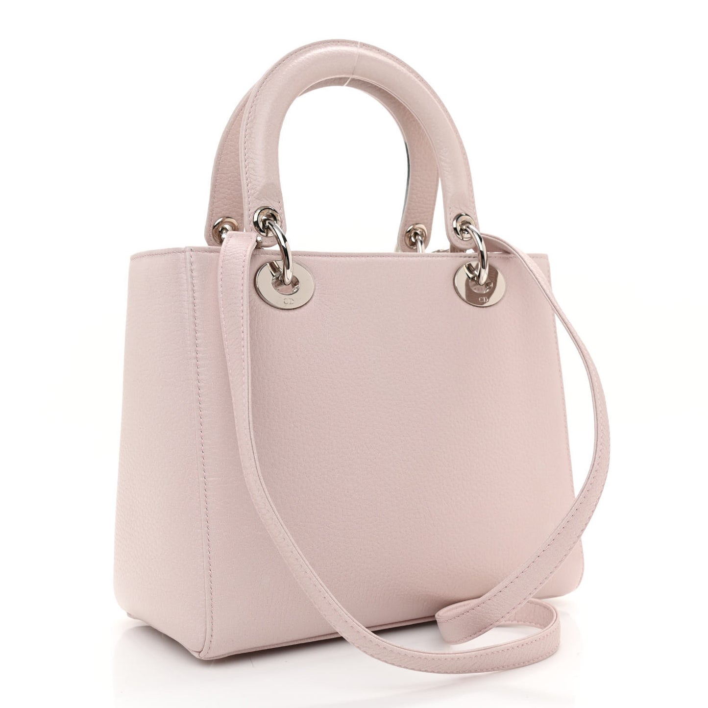 Deerskin Floral Printed Medium Lady Dior Pink