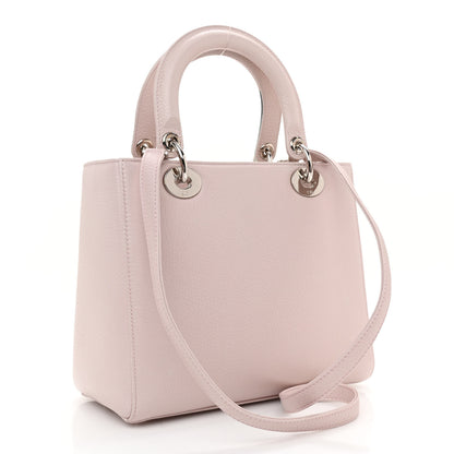 Christian Dior Deerskin Floral Printed Medium Lady Dior Pink 3 of 9