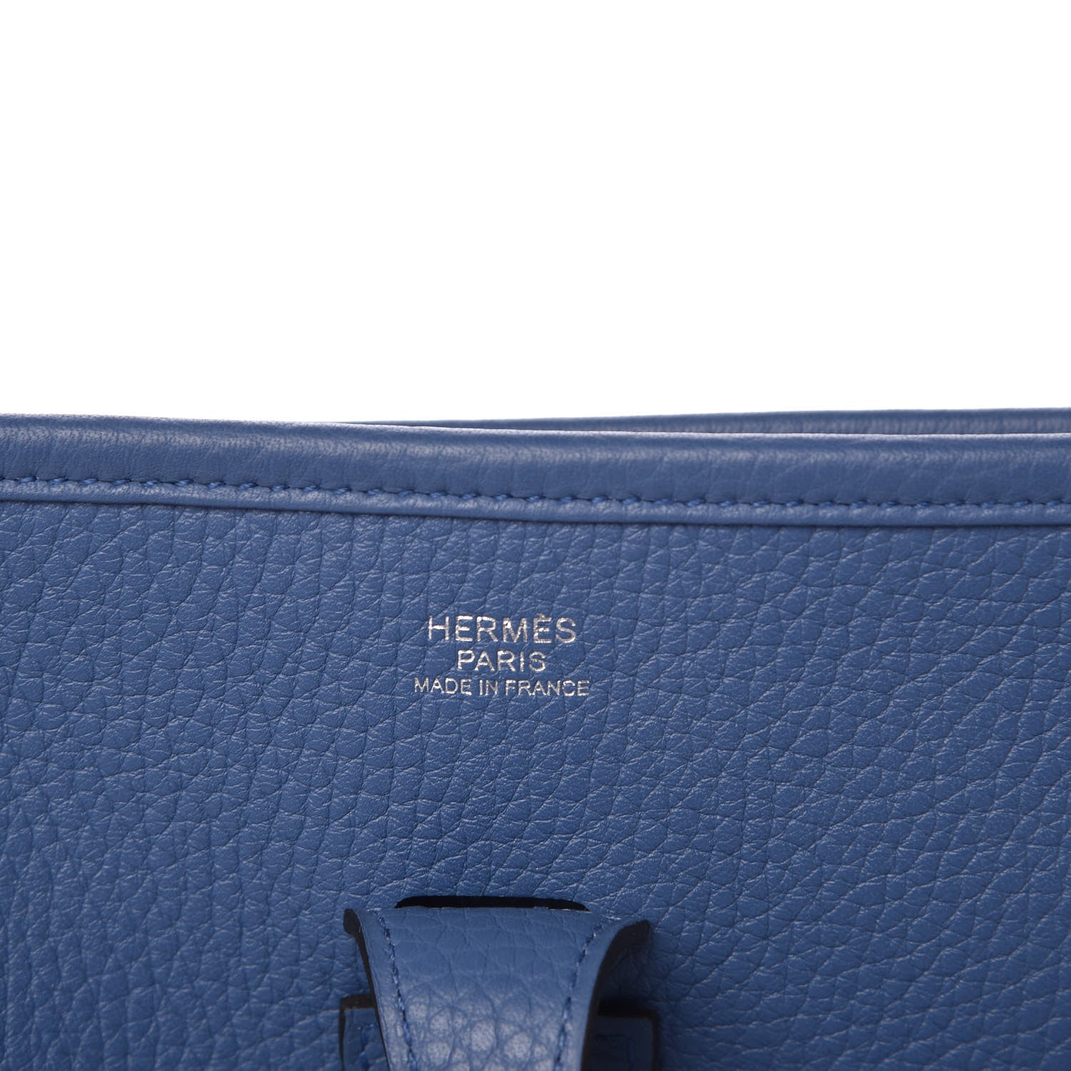 Hermes Taurillon Clemence Evelyne III PM Bleu Agate 6 of 10