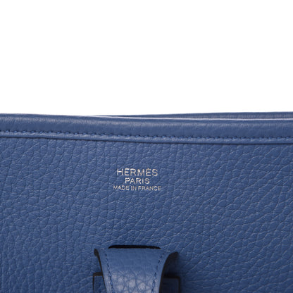 Hermes Taurillon Clemence Evelyne III PM Bleu Agate 6 of 10