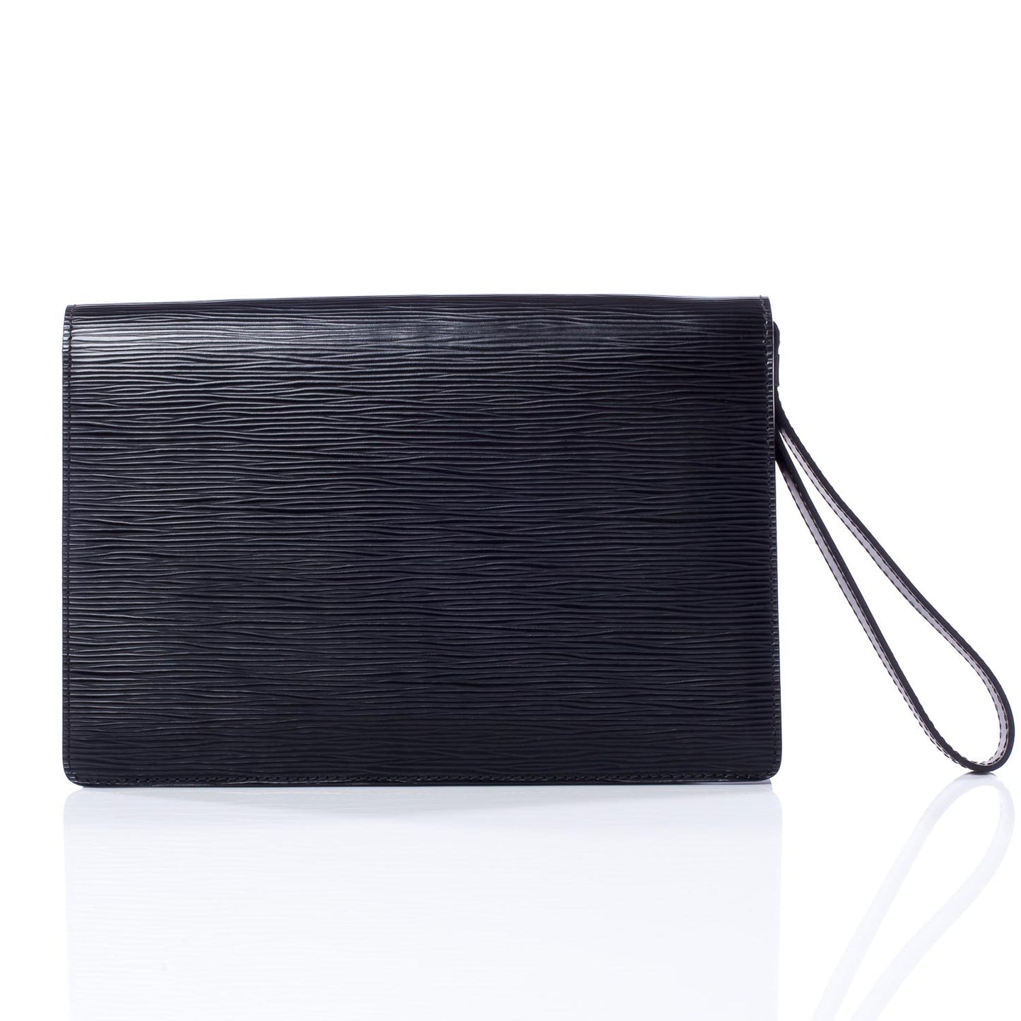 Epi Pochette Sellier Dragonne Clutch Black