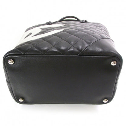 Chanel Calfskin Quilted Medium Cambon Tote Black White 5 of 13