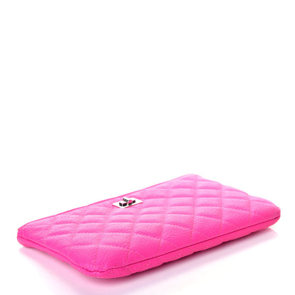 Chanel Goatskin Quilted Medium Reissue Cosmetic Case Pink 4 of 11