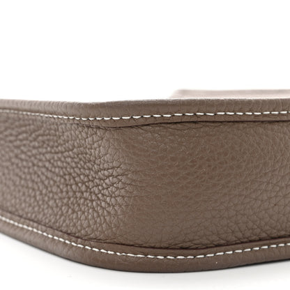 Hermes Taurillon Clemence Amazone Evelyne TPM Etoupe Bleu Indigo 9 of 11