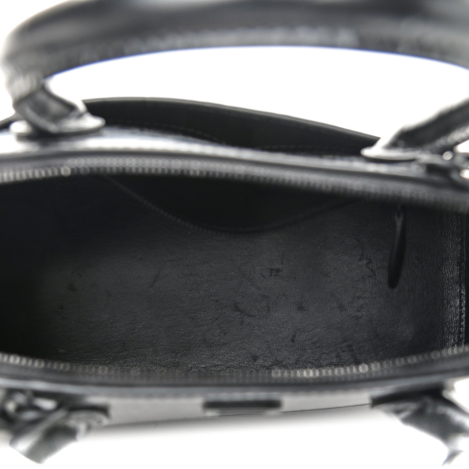 Balenciaga Calfskin Crocodile Embossed S Rivet Ville Top Handle Bag Black 5 of 12