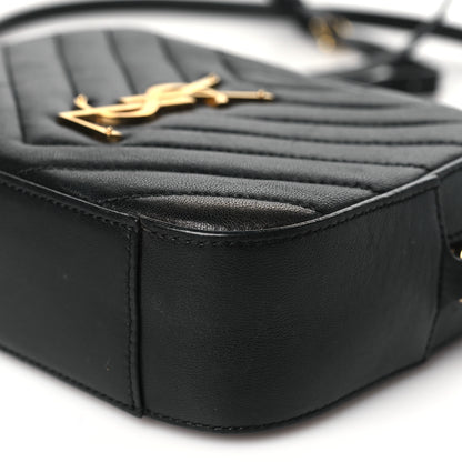 Saint Laurent Lambskin Chevron Small Classic Monogram Camera Bag Nero Black 10 of 11