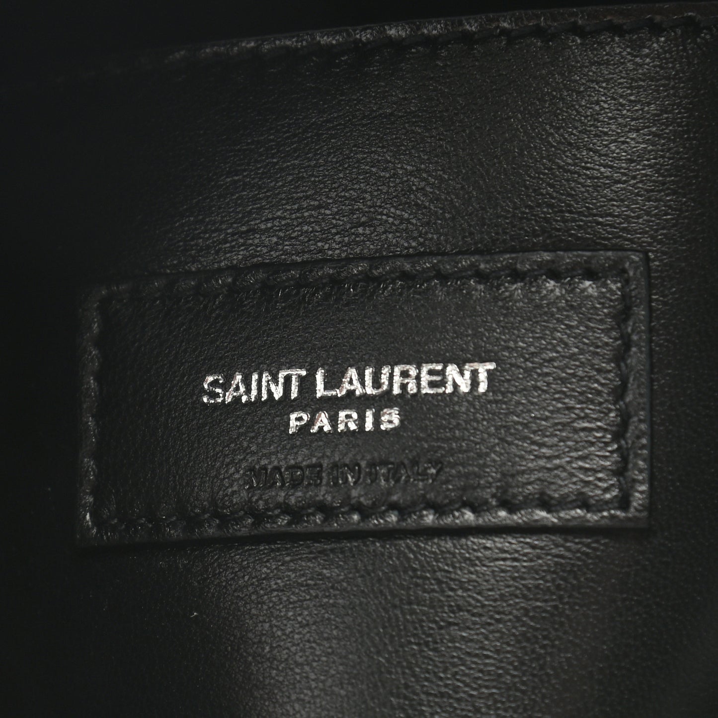 Calfskin Crocodile Embossed West Hollywood Monogram Fold Over Clutch Black